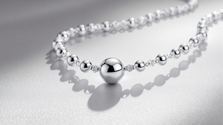 ball necklace silver