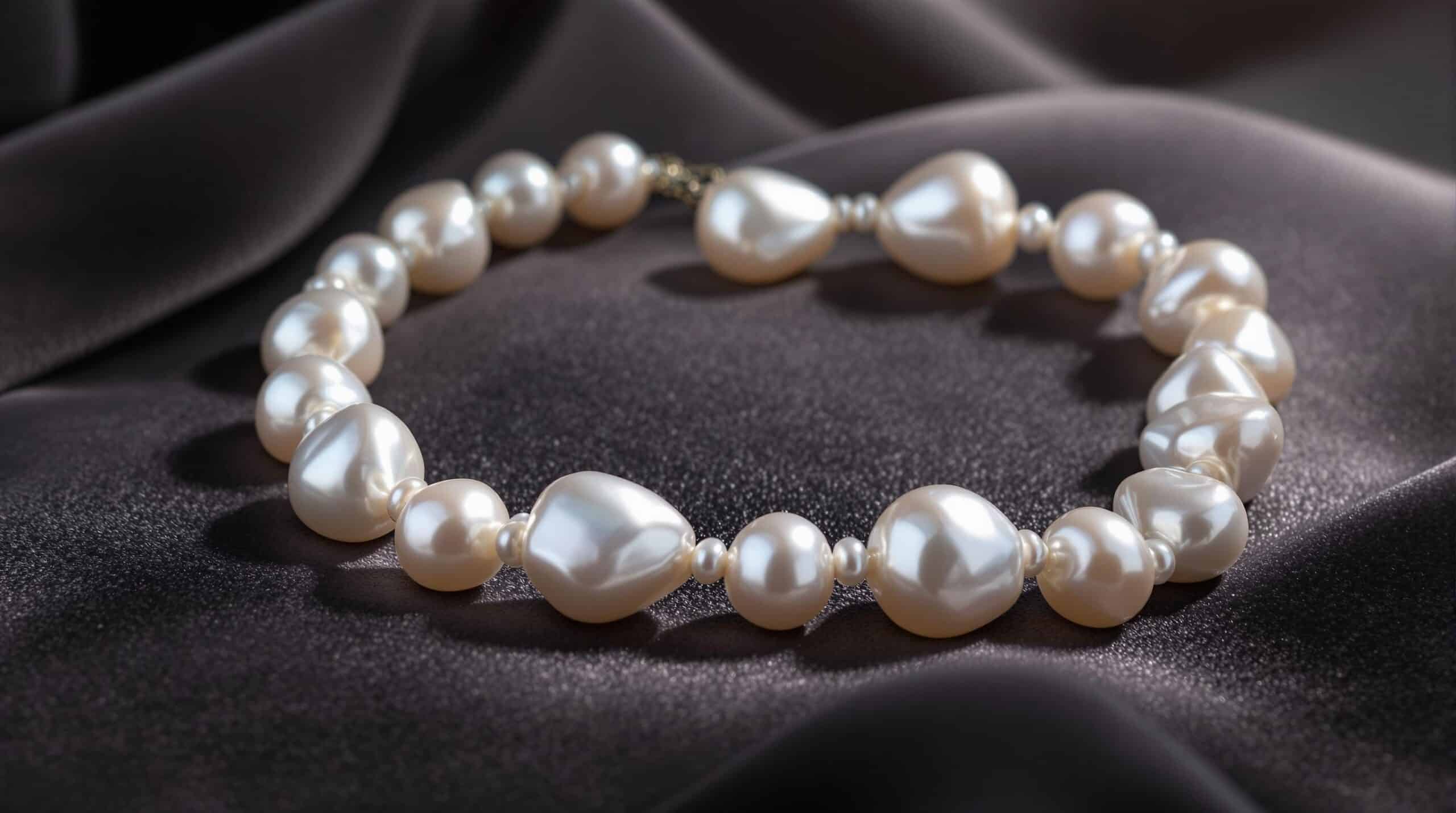 baroque freshwater pearl bracelet