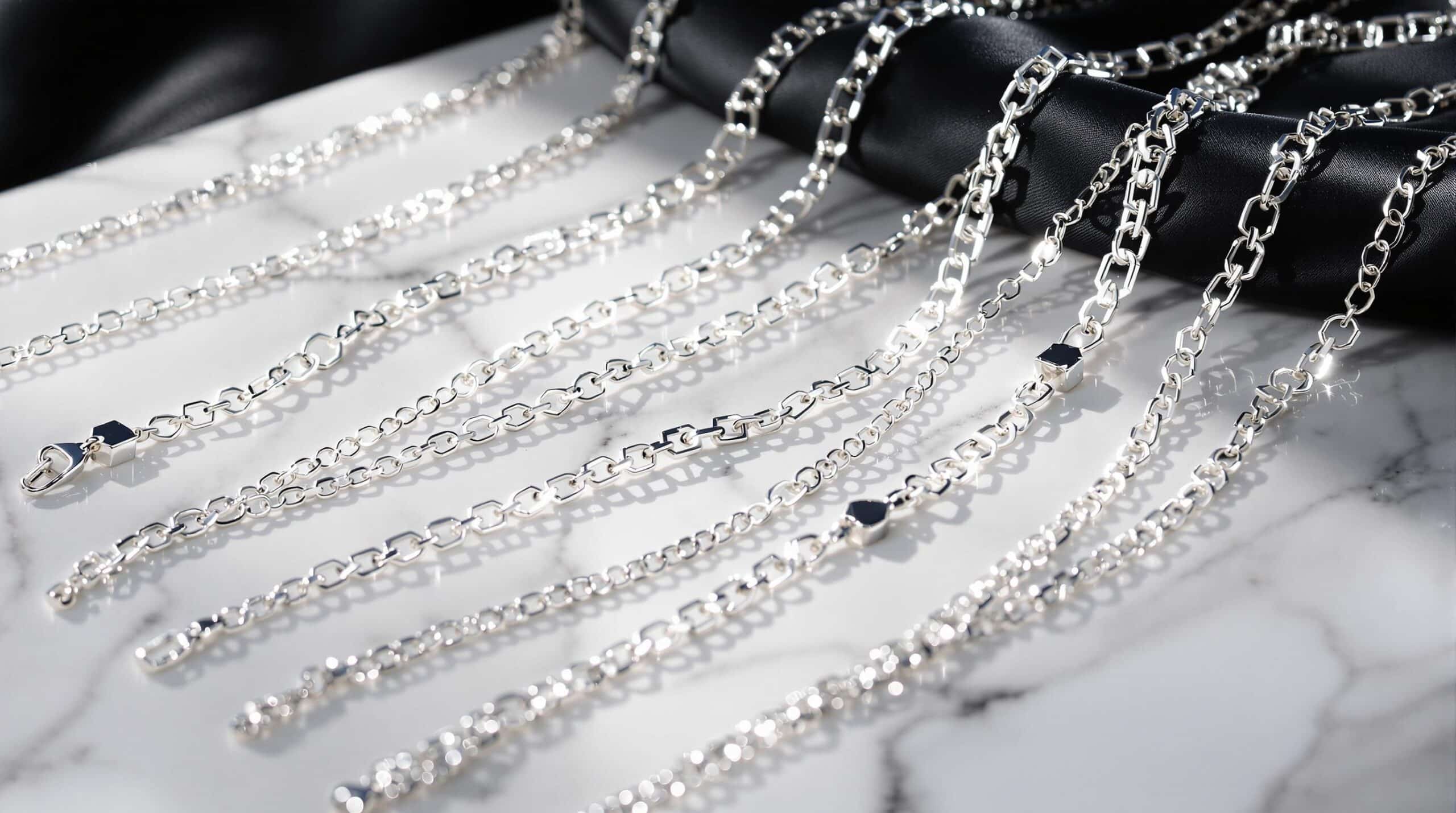 beautiful silver chains
