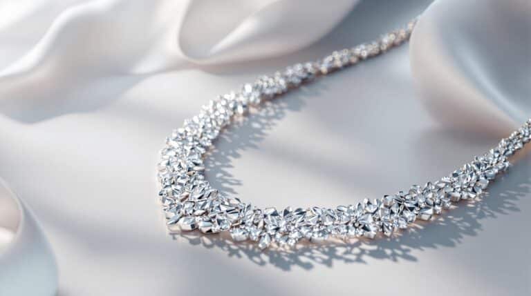 beautiful silver necklace
