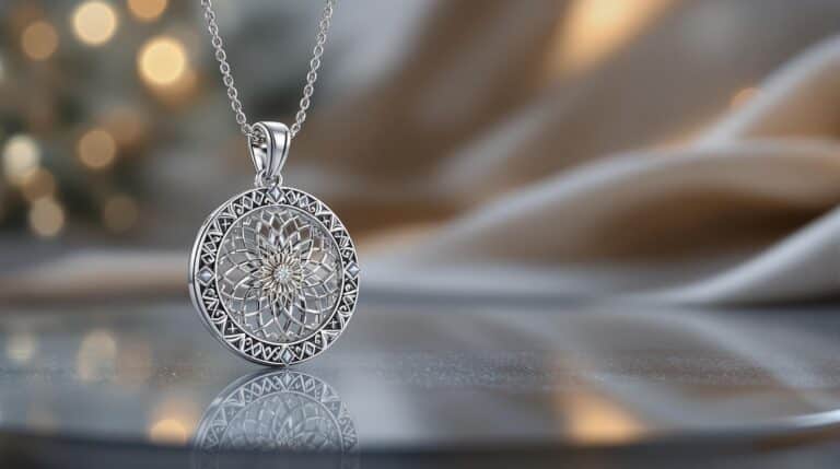 beautiful silver pendant