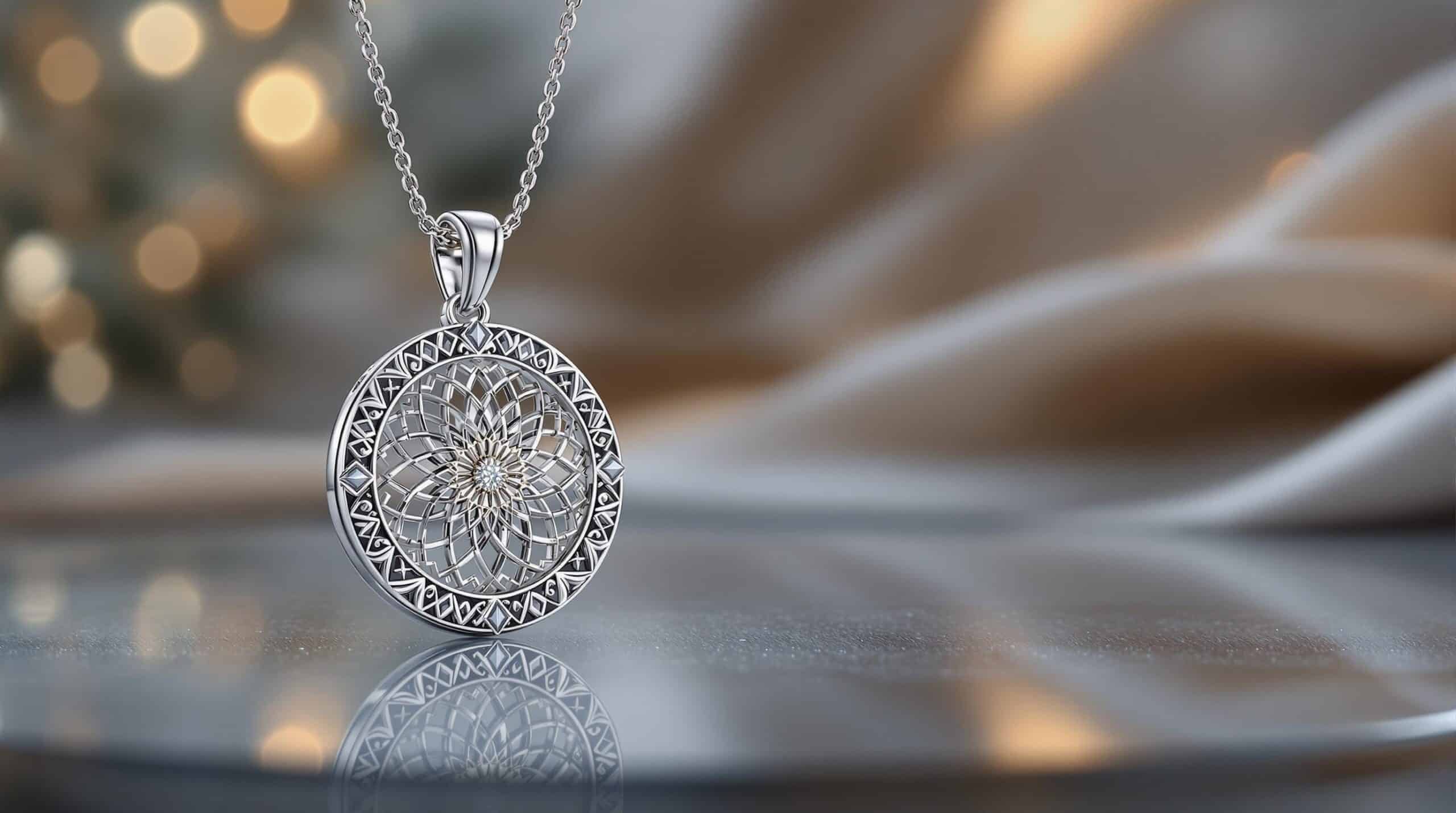 beautiful silver pendant