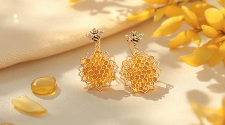 bee and honey earrings