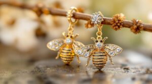 bee earrings dangle