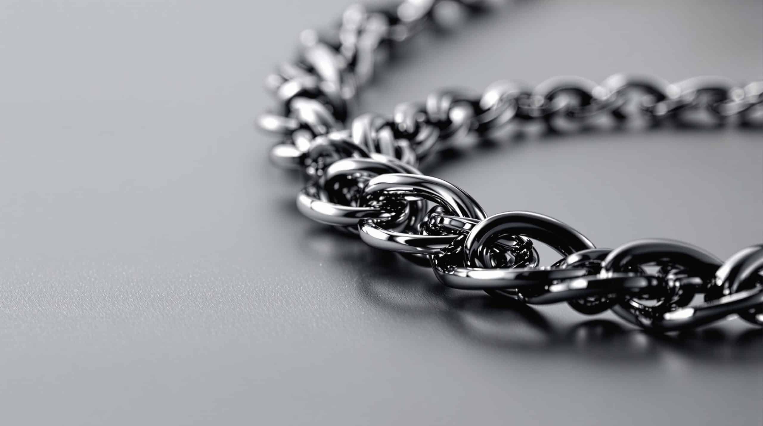 black and silver chain necklace