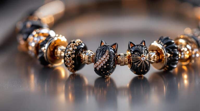 black cat charms for bracelets