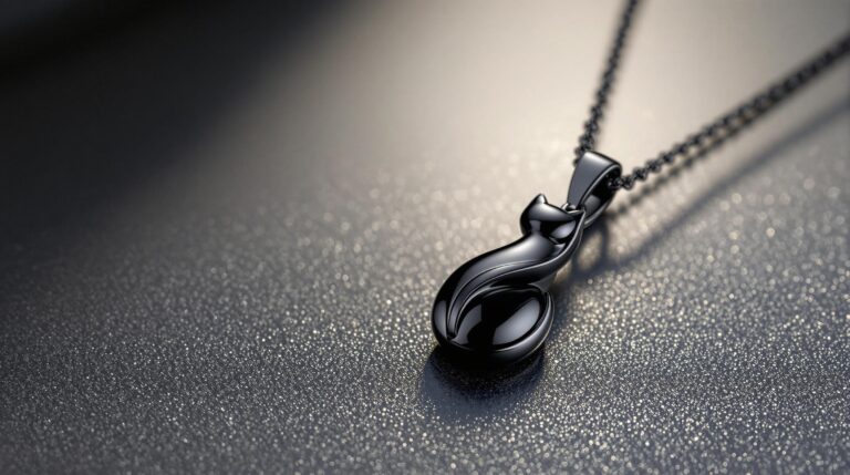 black cat pendant