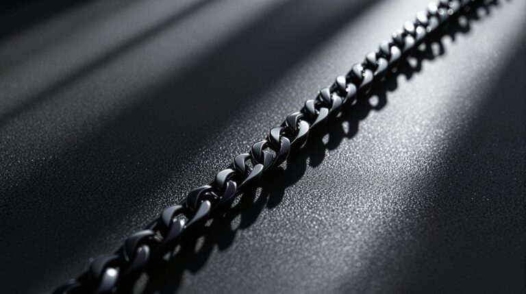 black silver necklace chain
