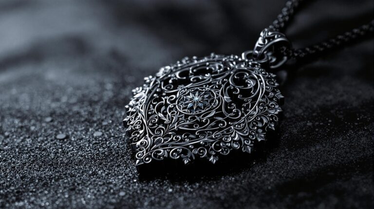 black silver pendant