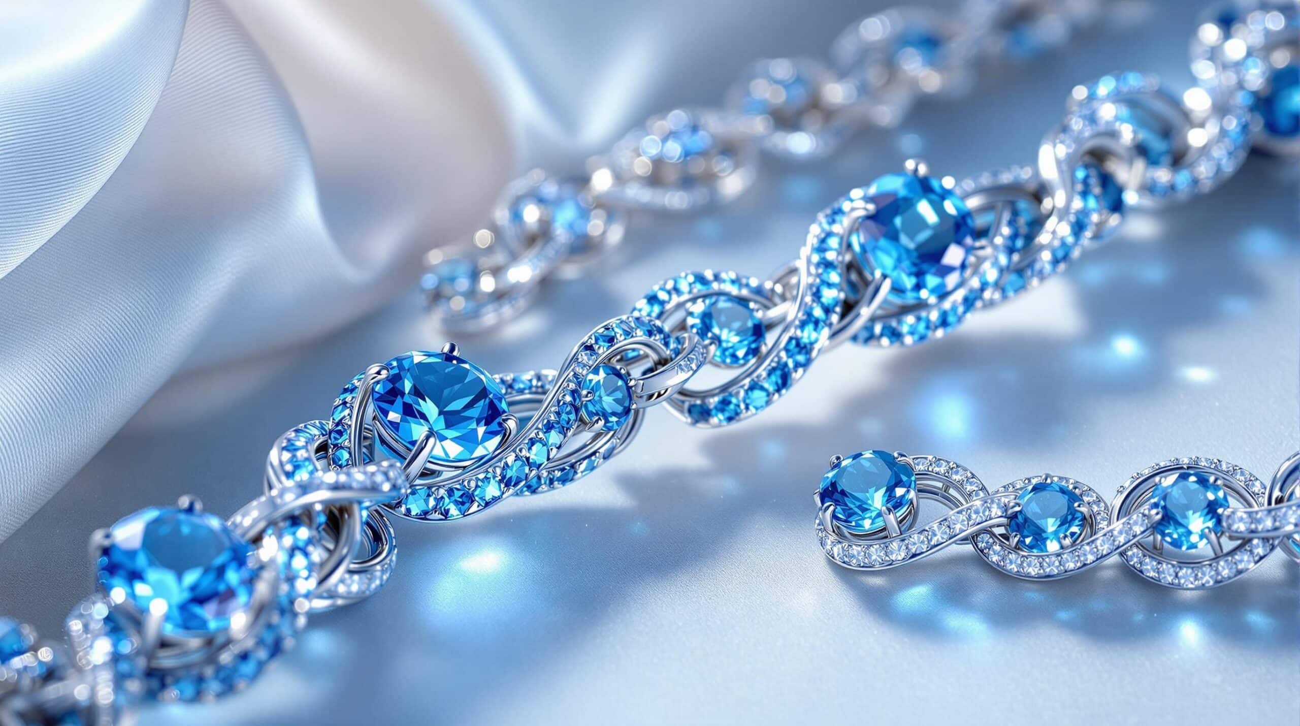 blue and silver chain