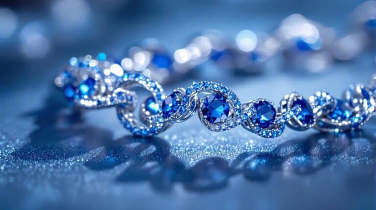 blue silver chain
