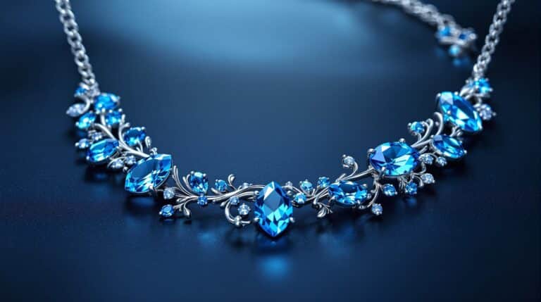 blue sterling silver necklace