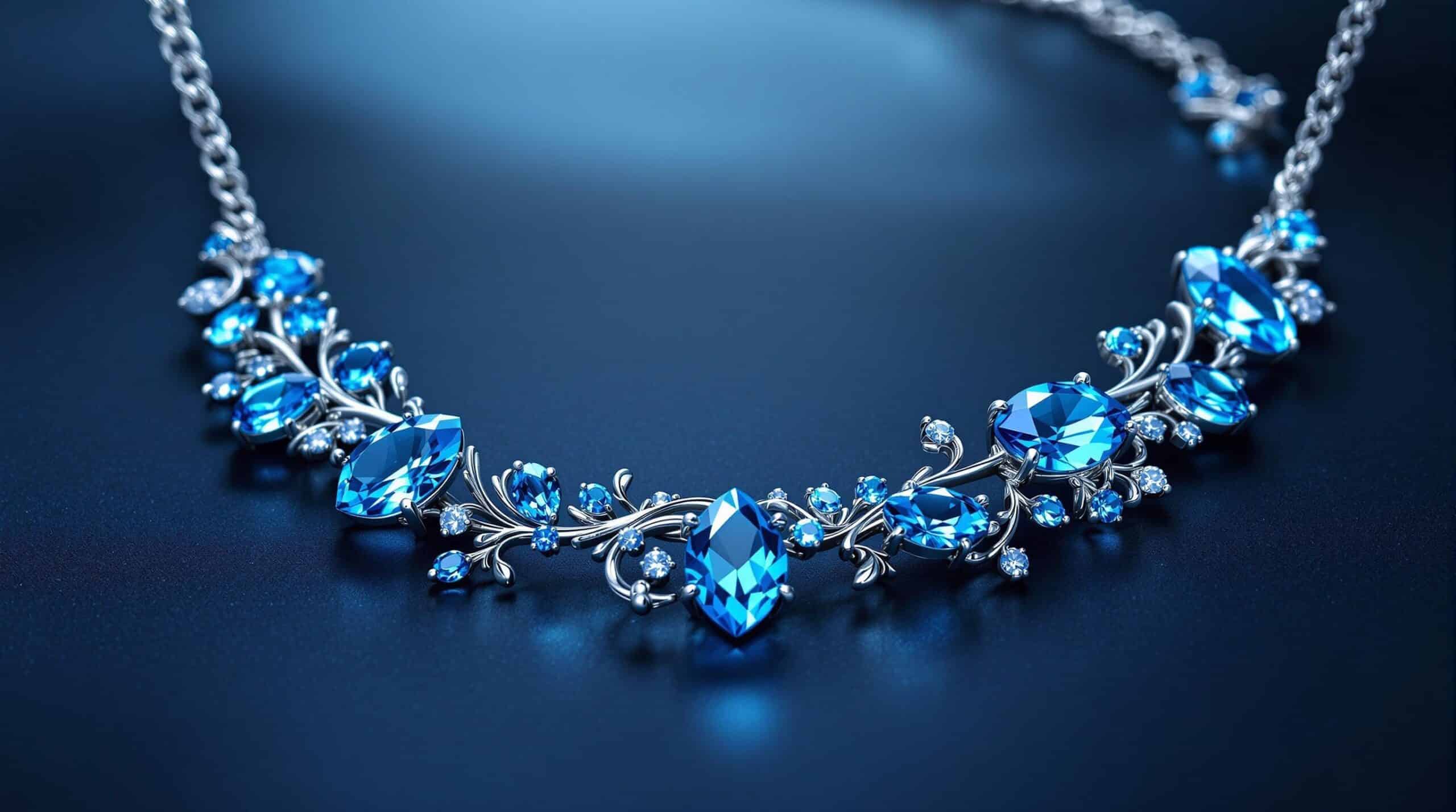 blue sterling silver necklace