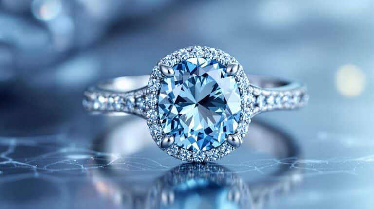 blue topaz sterling ring