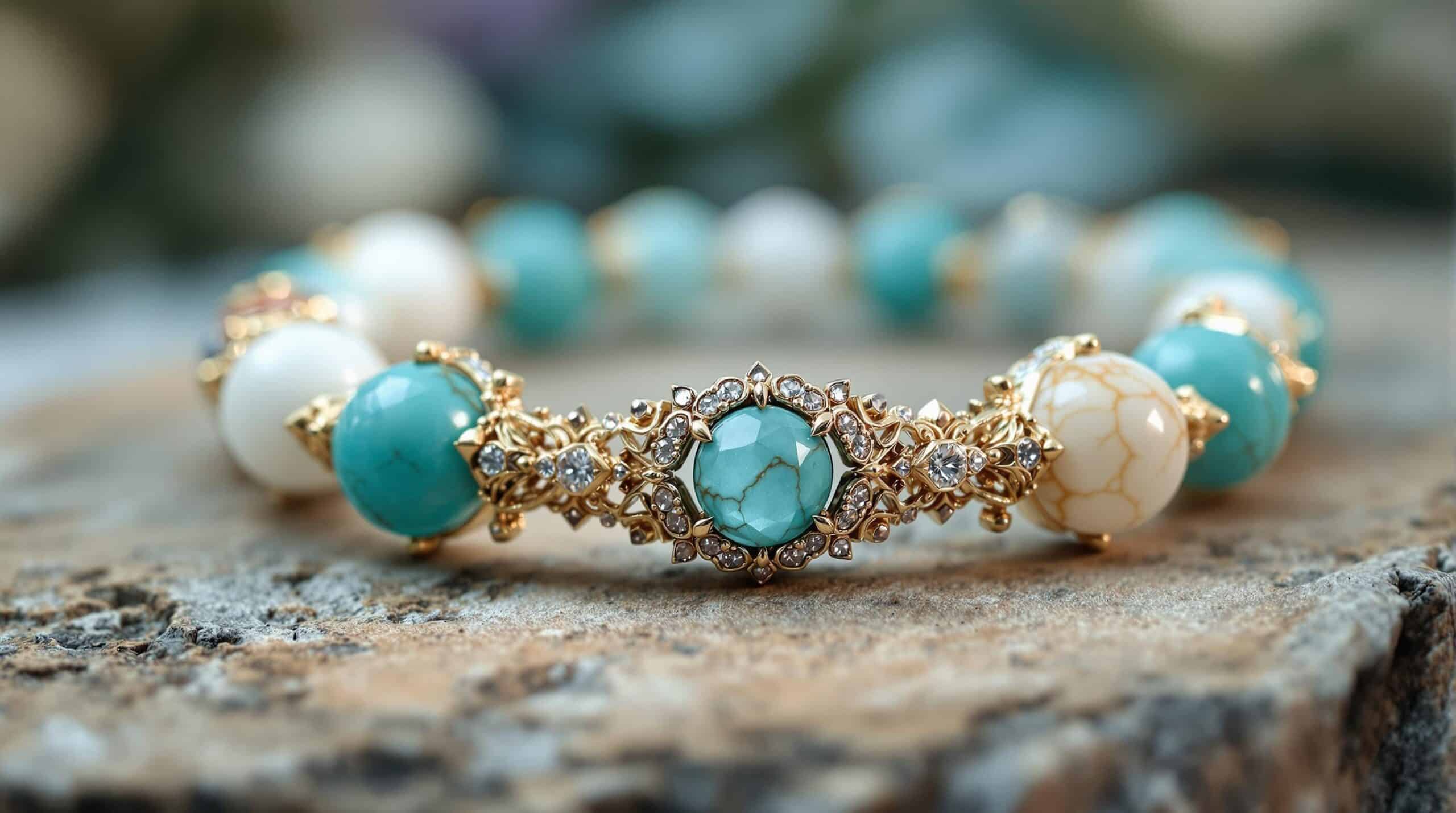 bracelet howlite turquoise
