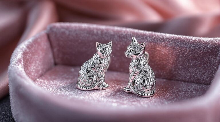 Discover the Charm of Cat Earrings Sterling Silver