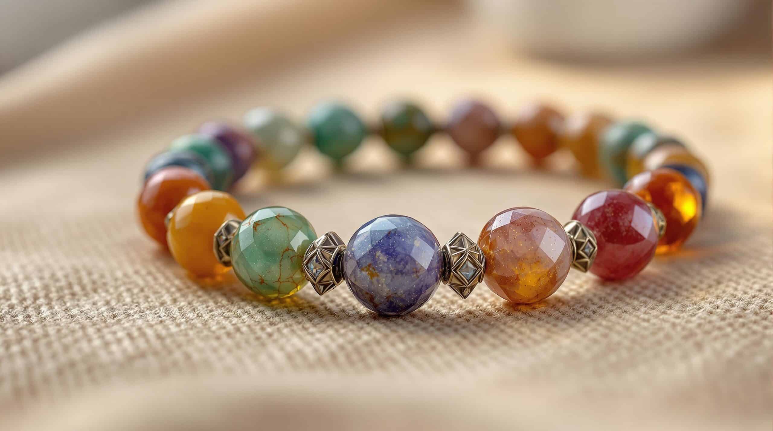 chakra natural stone bracelet
