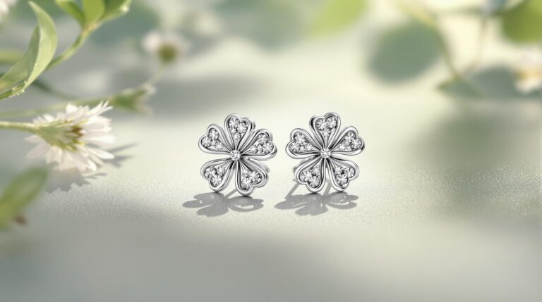 clover earrings silver