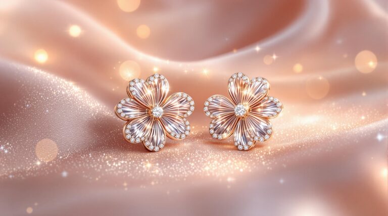 clover flower earrings
