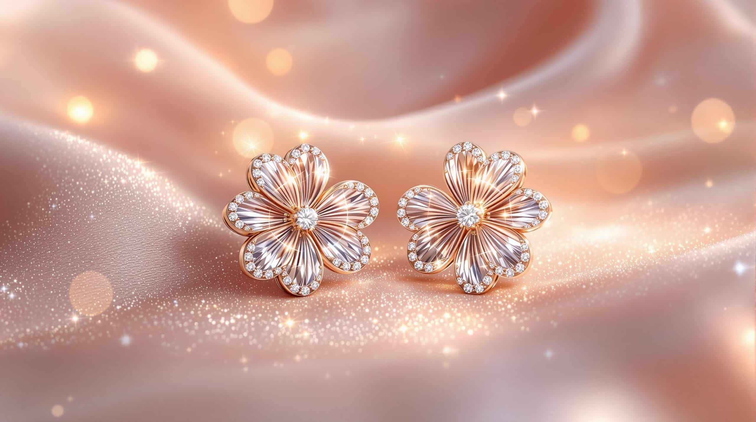clover flower earrings