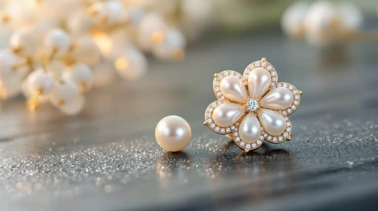 clover pearl earrings