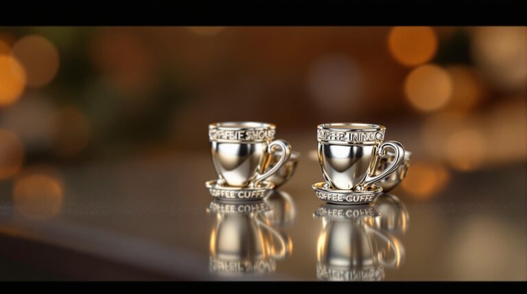 coffee cup stud earrings