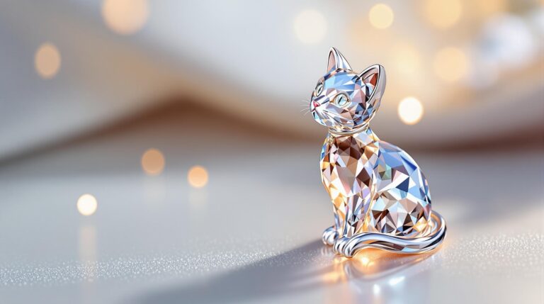 crystal cat charm