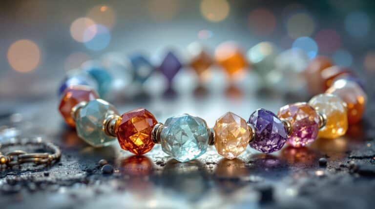 crystals in chakra bracelet