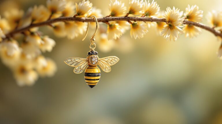 dangle bee earrings