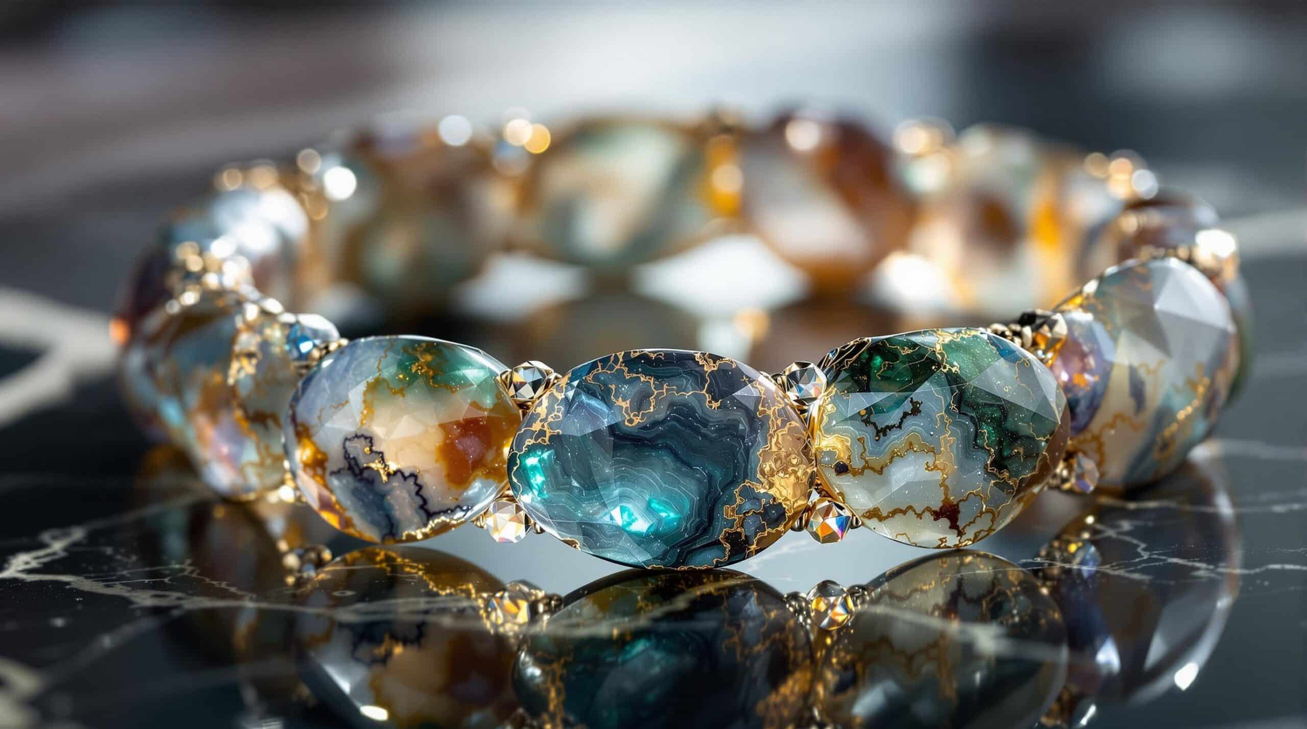 dragon vein agate bracelet