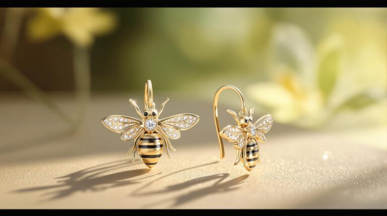 drop bee earrings