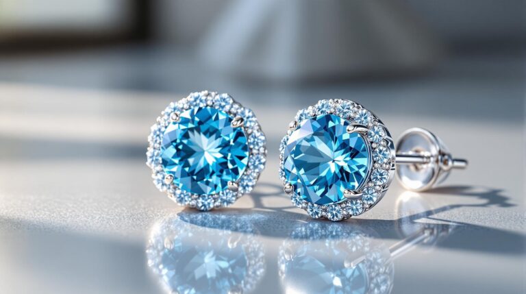 earrings blue topaz