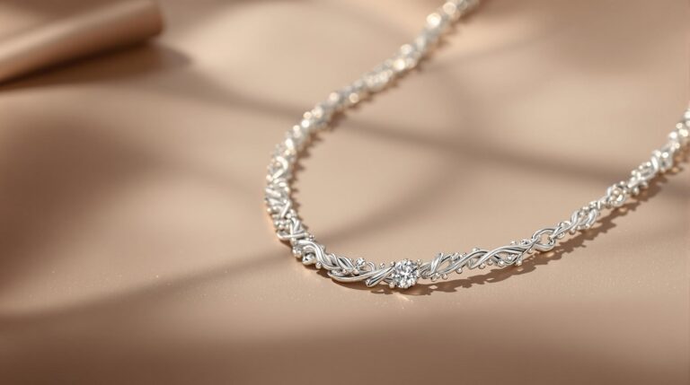 elegant sterling silver necklace
