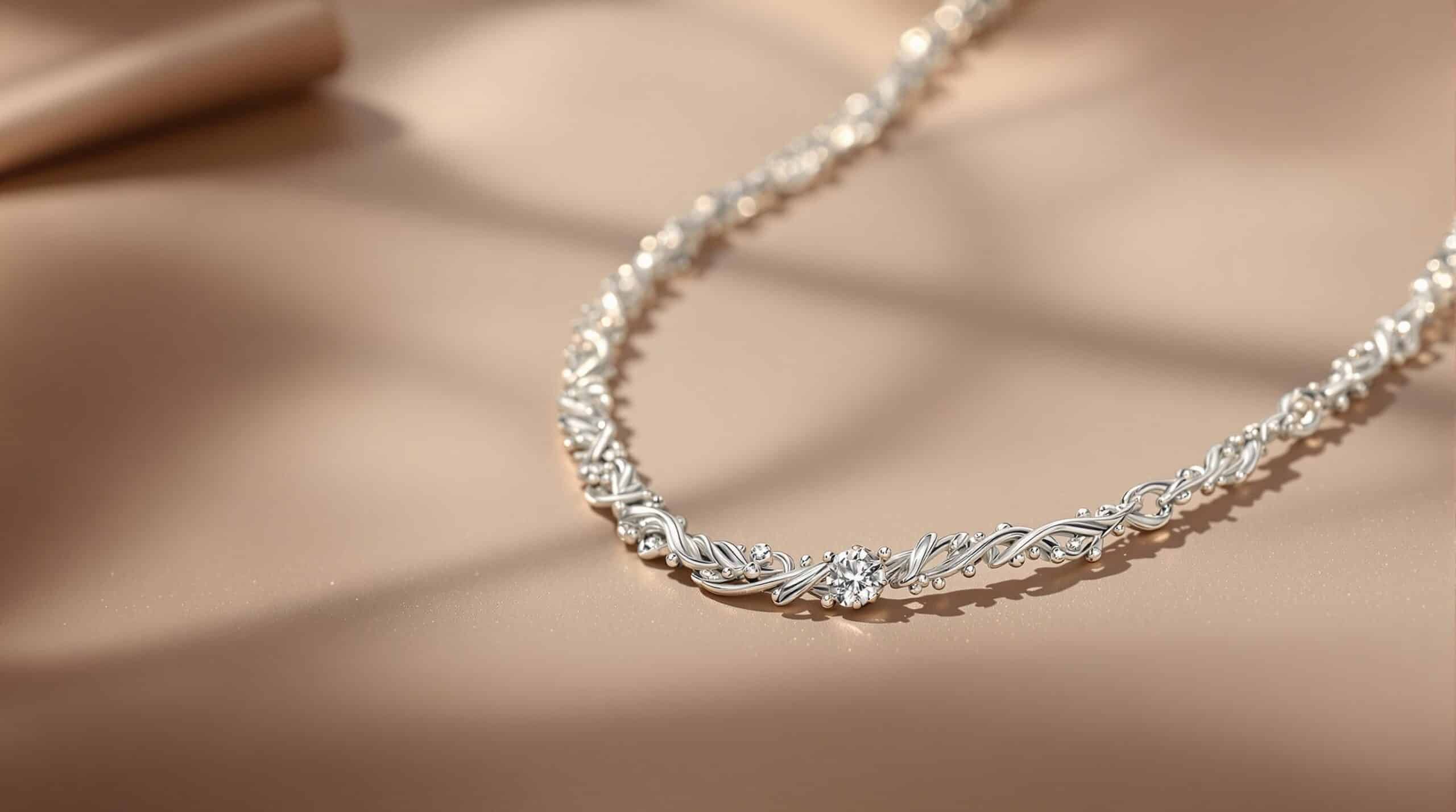 elegant sterling silver necklace