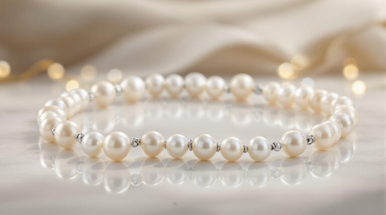 freshwater pearl necklace silver
