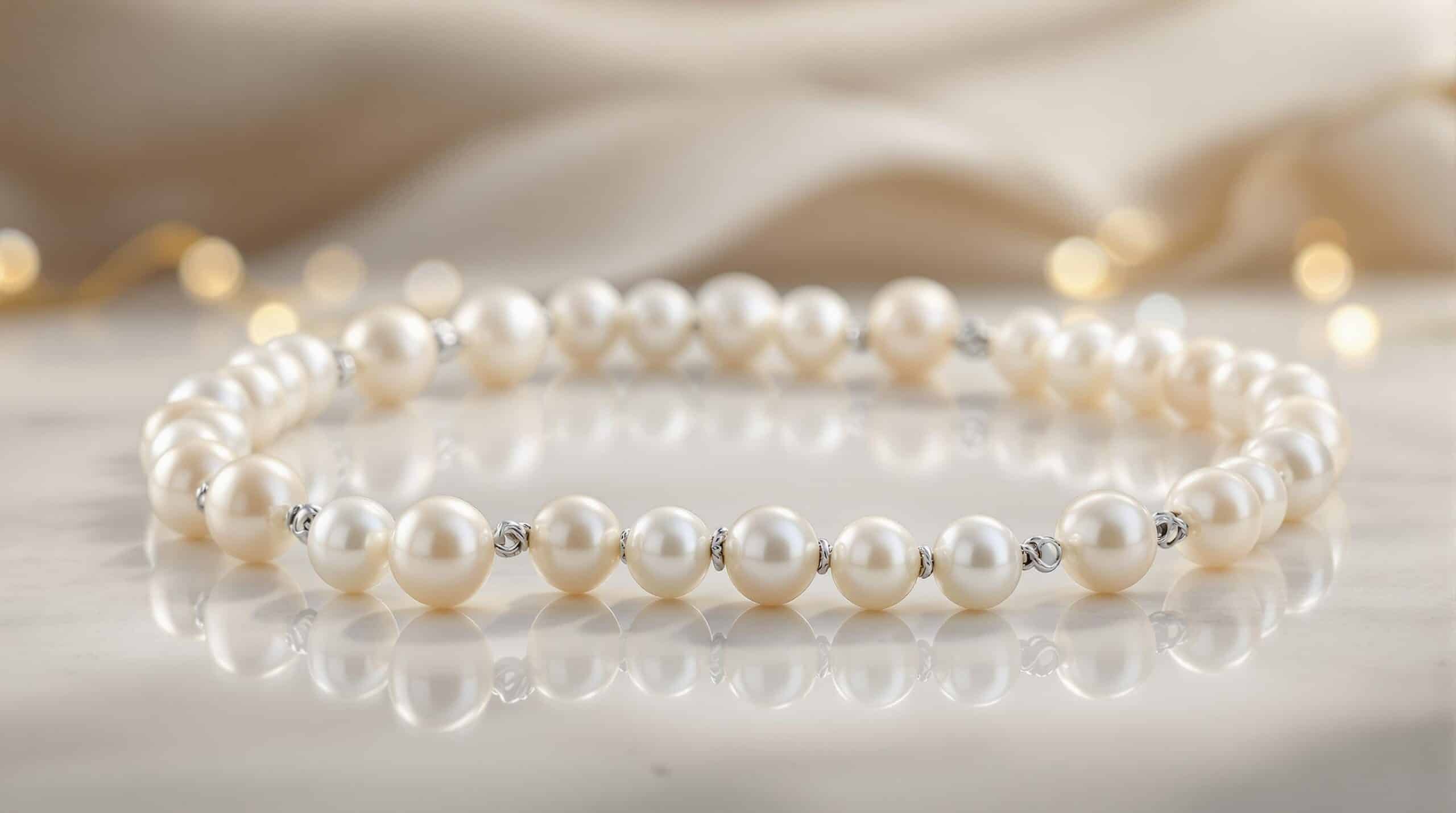 freshwater pearl necklace silver