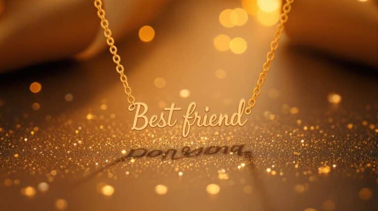 gold best friend necklace