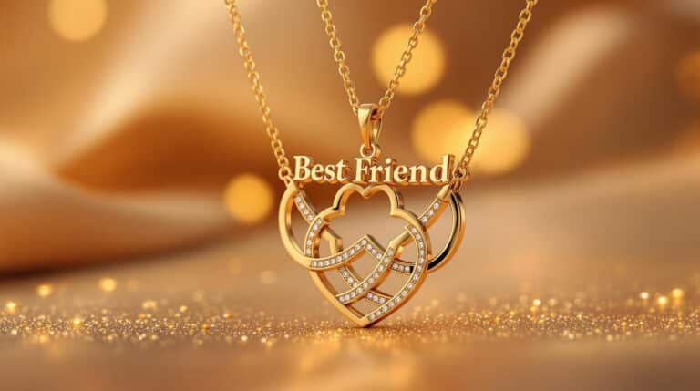gold plated best friend necklace