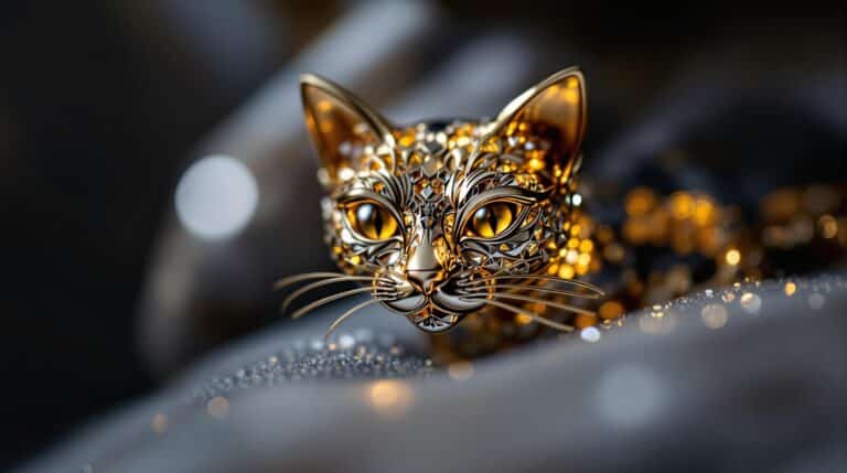 gold plated cat