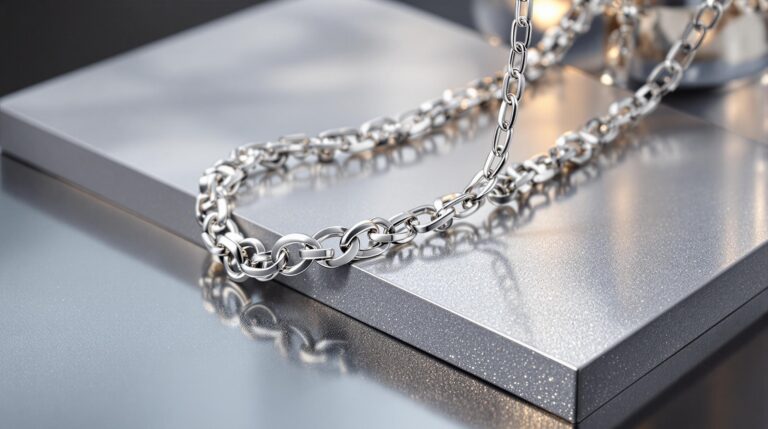 handmade silver chain necklace