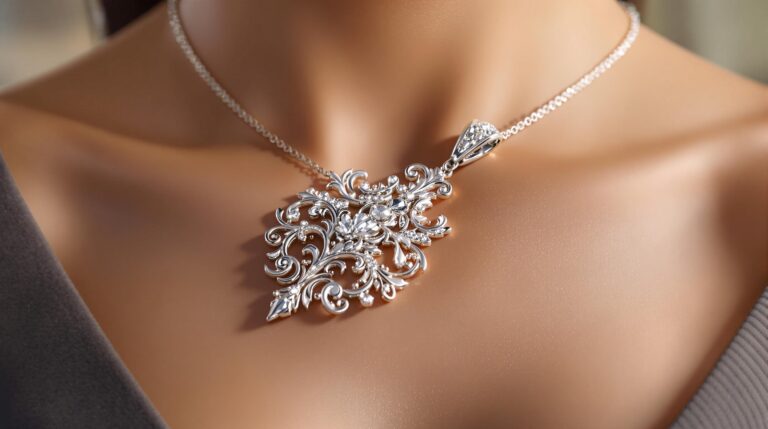 necklace with pendant silver