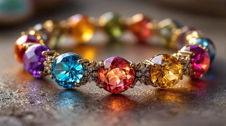 real gemstone chakra bracelet