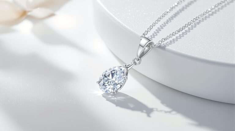 real silver chain with pendant