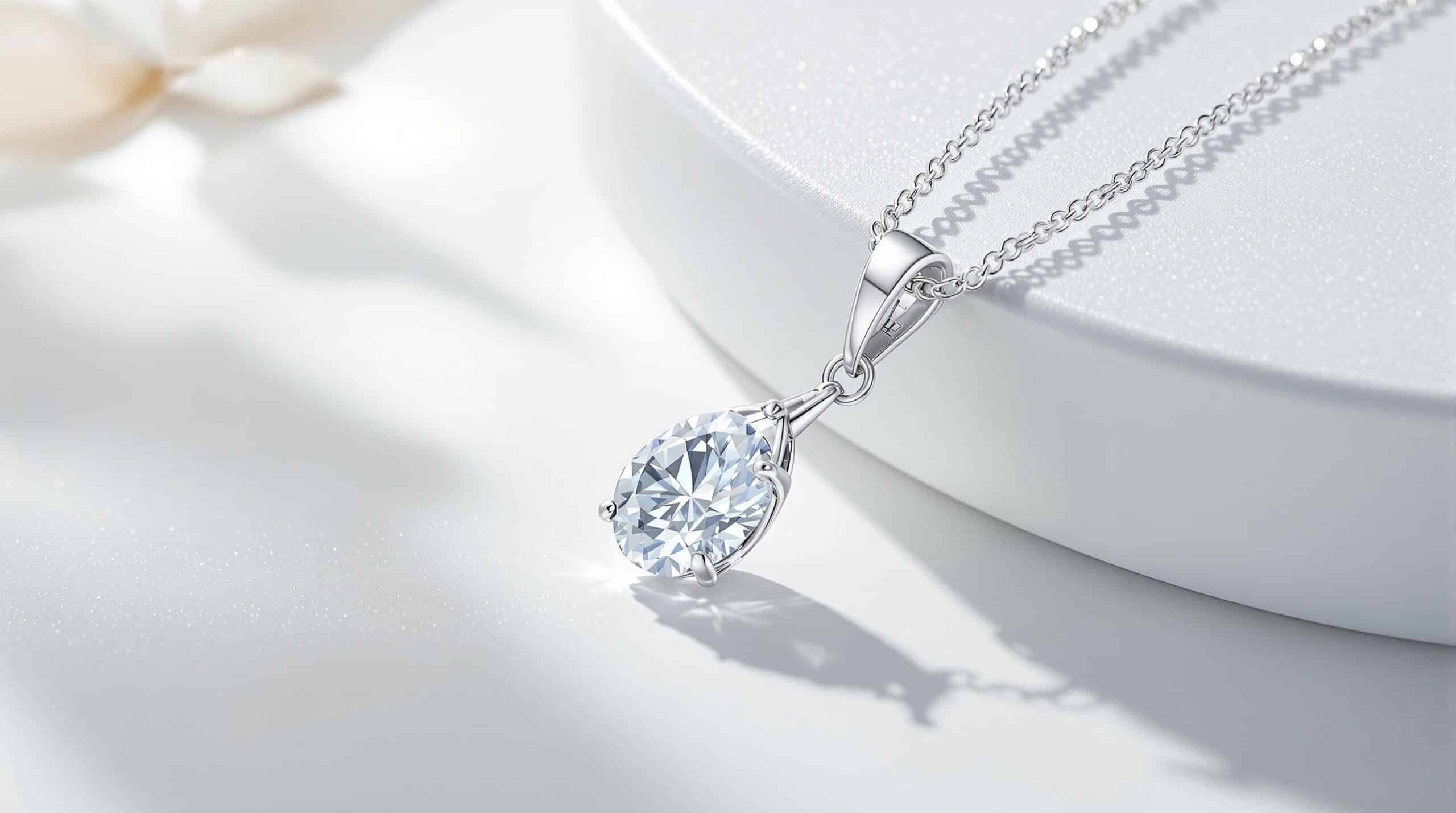 real silver chain with pendant