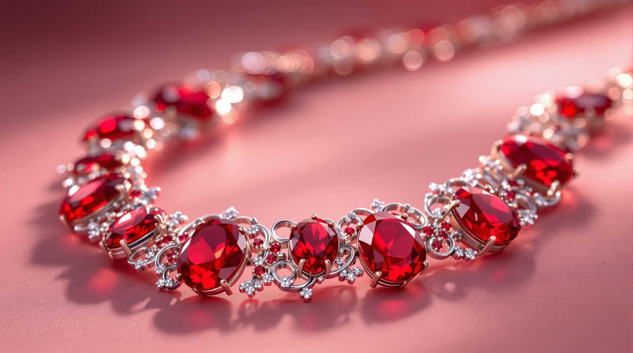 red and silver necklace