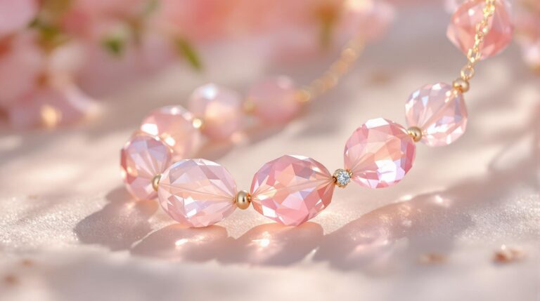 rose quartz necklace