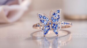 sapphire butterfly ring