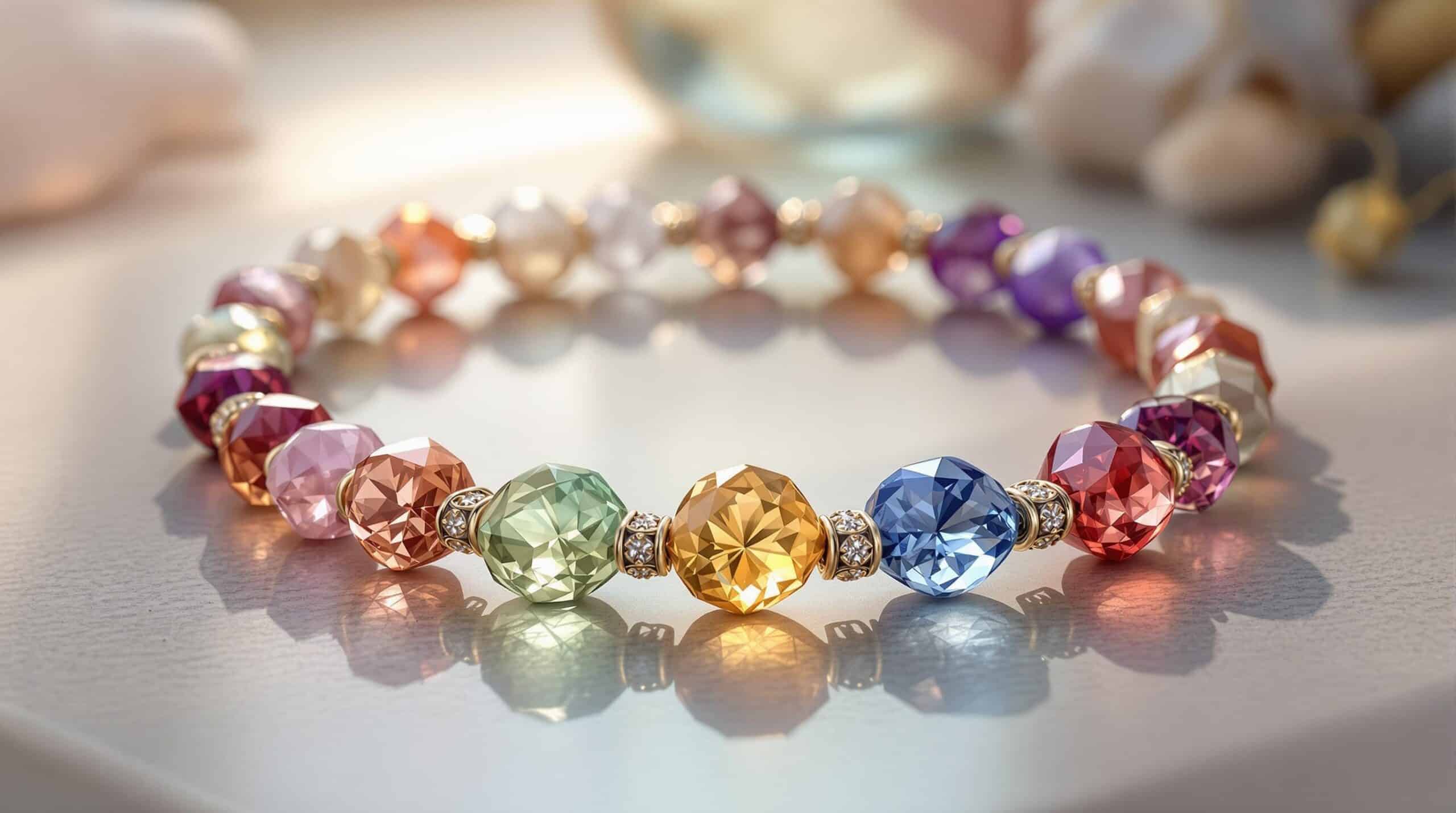 seven chakra stone bracelet
