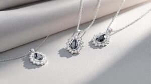 silver black pendant