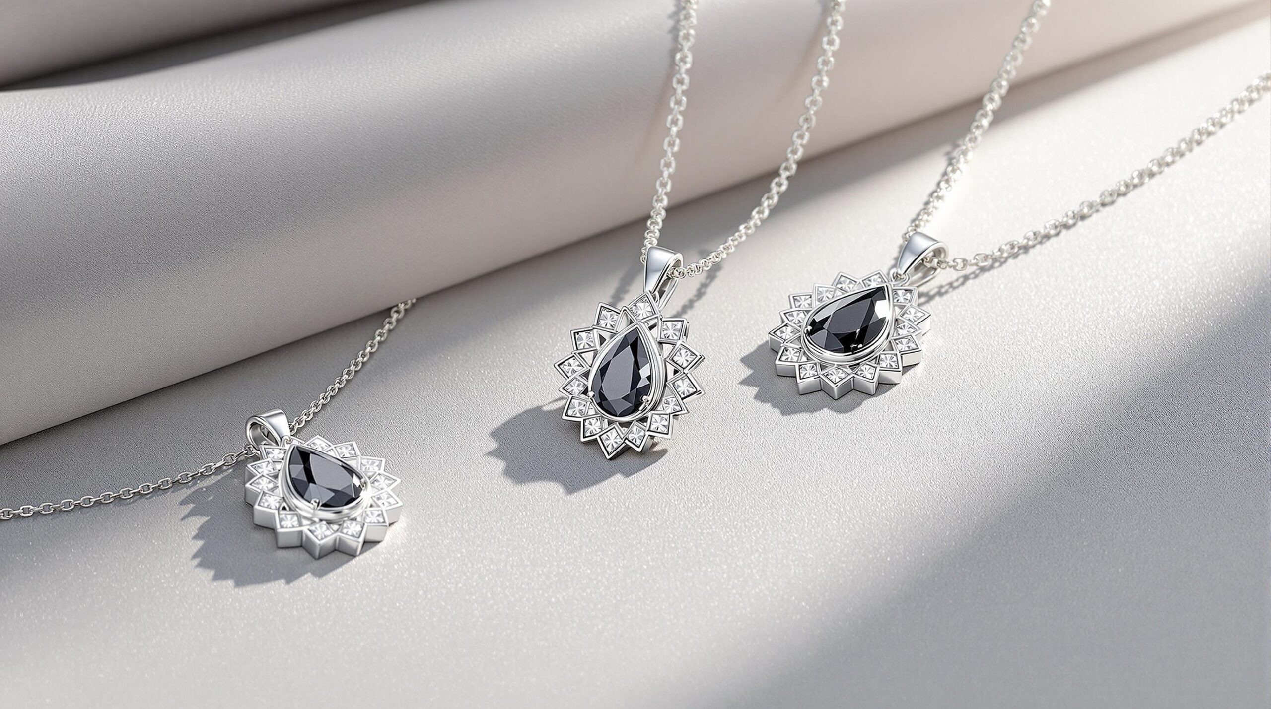 silver black pendant